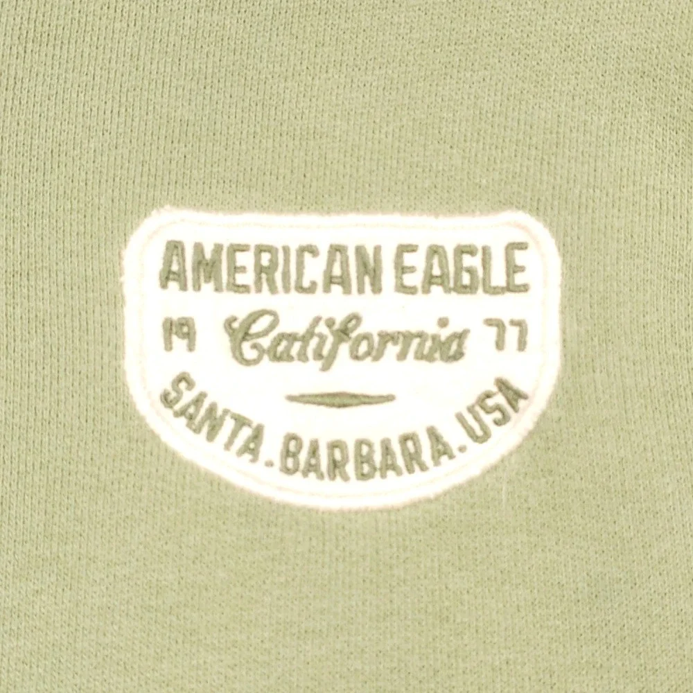 American Eagle Santa Barbara California Graphic Hoodie Mens S Unisex Sage Green
